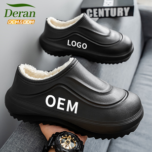 Nuove <span class=keywords><strong>Scarpe</strong></span> di Sicurezza <span class=keywords><strong>da</strong></span> Cucina Deran, Taglia Grande, Nere, Imbottite in Cotone, Calde, per Cuochi, con Stampa Personalizzata e Logo Trasferibile, Zoccoli Eva per Uomo - Product Image 1