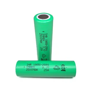 Baterai 18650 3.7V 25RS 2500Mah 25a Baterai Lithium Ion Isi Ulang