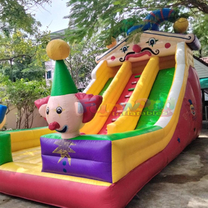 Tobogán inflable gigante con forma de payaso para niños, castillo inflable comercial con área de juegos. - Product Image 4