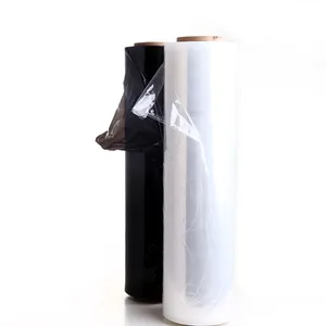 Factory Supply PE Transparent Machine pallet packaging shrink film Black Moisture-proof Clear stretch wrap film