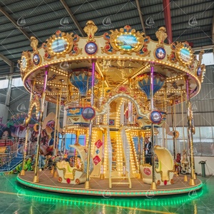 Carrusel de Doble Plataforma de Alta Capacidad para Niños y Adultos, Carrusel de Dos Pisos, Equipo de Caballos Giratorios para Parques de Atracciones y <span class=keywords><strong>Carnavales</strong></span> al Aire Libre - Product Image 2