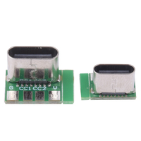 Connecteur femelle Type C 8 broches à souder, charge rapide 5A, données 90° °   Port USB-C vertical pour la réparation de câbles et d'appareils DIY