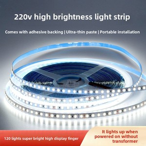10 mét/túi PVC trang trí tuyến tính dải ánh sáng cho trang trí thương mại <span class=keywords><strong>COB</strong></span> 8mm 240D 9 wát/mét 220V linh hoạt dẫn dải đèn tự dính - Product Image 2