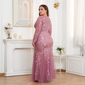 Robes de soirée de luxe grande taille 2026, élégantes, à manches longues, brodées de sequins, longues robes de soirée pour femmes, robes de bal pour femmes - Product Image 4