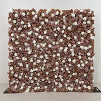 Decoraciones de Pared de Flores Artificiales de Seda para Bodas, Fondo de Boda, Diseño Floral Cuadrado 3D Moderno, Decoración de Ventanas de Centros Comerciales