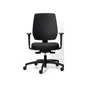 DAUPHIN Chaise pivotante de bureau avec mécanisme de synchronisation noir 390-510mm avec accoudoirs capuchon porteur. 110 kg - Product Image 3