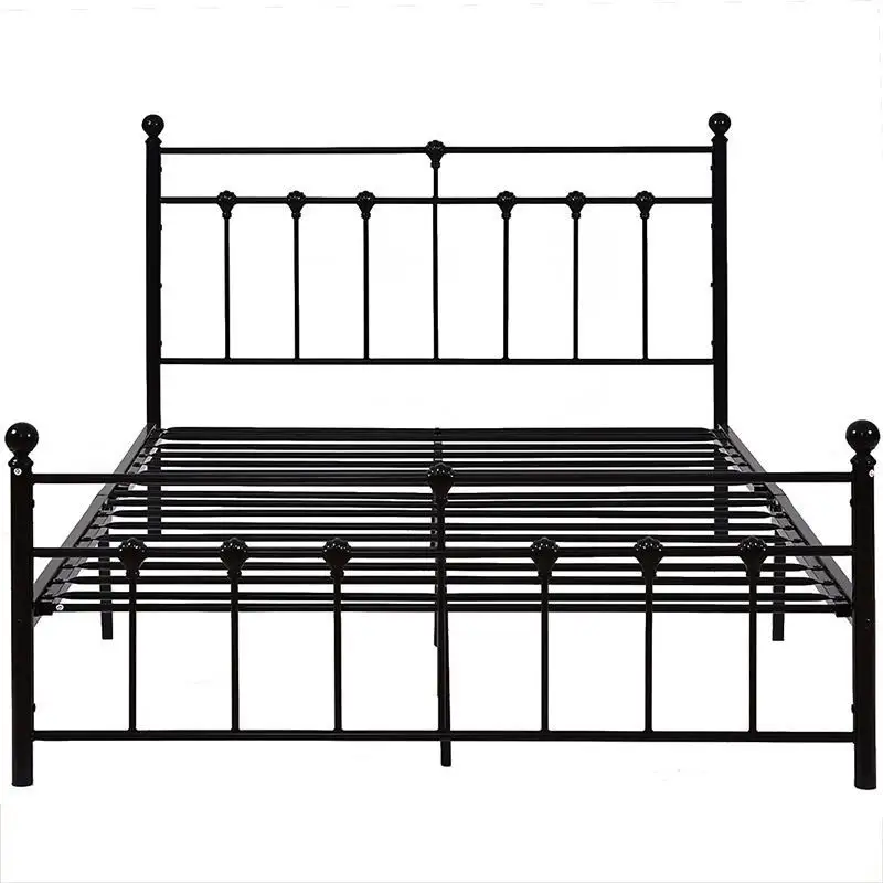 Odyhome DB400 سرير قوي من الحديد لغرفة النوم أحدث تصميم لسرير أنبوبي من الصلب سرير حديث بإطار معدني من الحديد المطاوع