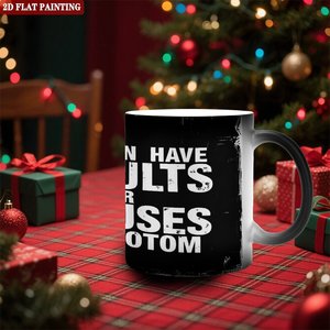 Mug personnalisé imprimé, noir givré, 11 oz, céramique, tasse magique changeant de couleur à la chaleur - Product Image 2