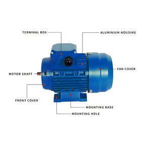 YL 시리즈 <span class=keywords><strong>1400rpm</strong></span> 1500rpm 0.12kw 0.18 0.25 0.37 0.55 0.75kw 단상 이중 커패시터 스트럿 유도 전기 모터 - Product Image 5
