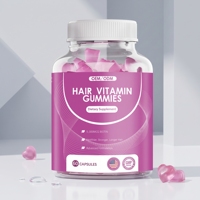 Complément alimentaire multivitaminé pour la croissance des cheveux, avec biotine, zinc, acide folique, vitamine C, en gommes, marque privée OEM/ODM