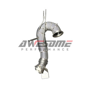 Échappement exceptionnel en acier inoxydable 1,5 mm M256 Downpipe <span class=keywords><strong>AMG</strong></span> X290 GT43/GT50/GT53 W213 <span class=keywords><strong>E53</strong></span> C257 CLE53 CLS53 W167 GLE53 avec bouclier thermique - Product Image 2