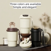 Nouvelle tasse isotherme en acier inoxydable 316 de 2026 – Tasse à café simple et haut de gamme avec cordelette de transport