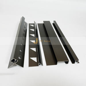 Wholesale M137 Exclusive Metal Wall <b>Corner</b> Edge Various Shapes Stainless Steel Tile <b>Trim</b> for Tile Profile for Apartments - Product Image 6