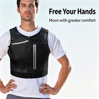 Gilet de course unisexe Honorisk M2023 avec poche réfléchissante, fermeture éclair en polyester, porte-bouteille et support pour téléphone