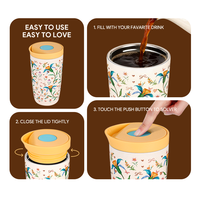 Mug isotherme en acier inoxydable 12 oz, 100 % étanche, avec logo personnalisé, design à large ouverture, écologique, pour la vente en gros