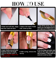 Gel UV OSEY Builder en flacon 15ml avec pinceau, vernis à ongles liquide non toxique, 12 couleurs pour extension d'ongles