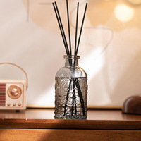 Diffuseur de parfum d'ambiance vintage de luxe en boîte cadeau, avec bâtonnets sculptés, à l'huile essentielle naturelle, pour aromathérapie sans flamme, pour une ambiance romantique au dîner et en voiture