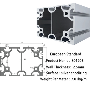 6063 T5 80120e nhôm công nghiệp bàn làm việc khung đùn hồ sơ 80x120mm lslot t-track với dịch vụ cắt - Product Image 2