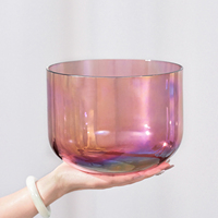 Bol chantant en cristal de quartz Jinfang 432HZ/440HZ, bol chantant d'alchimie pour améliorer la méditation