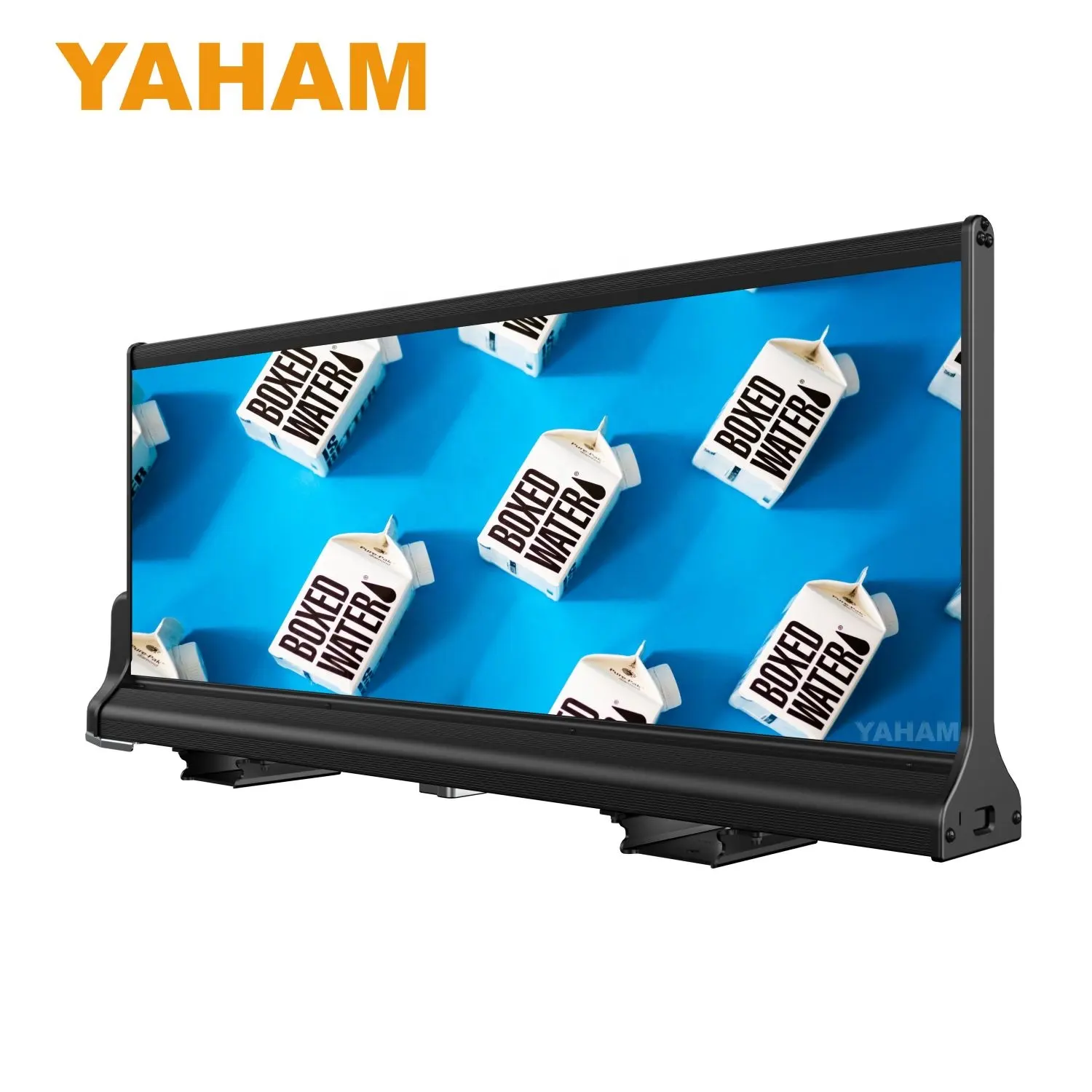 Taxi top advertising led double display wifi P2.96mm car advertising screen car top signs led video screen car roof top ads
