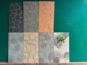 Panneau en pierre artificielle moderne de haute qualité en polyuréthane imperméable insonorisé modèle 3D pour mur extérieur d'hôtel Faux PU <span class=keywords><strong>Rock</strong></span> - Product Image 6