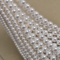 Perles de coquillages des mers du Sud à trous ronds de 2-20 mm, perles de coquillages blancs en vrac pour colliers faits main, origine Yiwu, sans certificat