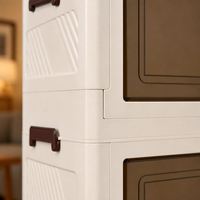 Meuble de rangement à trois niveaux transparent avec double porte, personnalisable avec logo, pour salle à manger et cuisine (vente en gros)