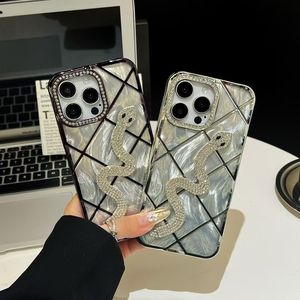 Luxe 3D Glitter Bling Diamant Serpent Placage Doux TPU Téléphone étui pour IPhone16 15 14 13 12 11 ProMax Antichoc Housse De Protection - Product Image 1