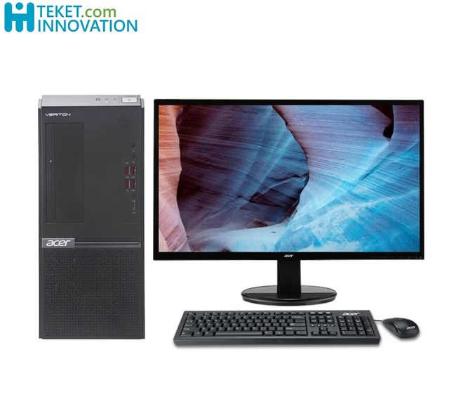 Desktop PC for ACER Veriton D650 15L 12th Gen Intel Core I5-12400 16GB 512GB USB3.0*6 HDMI DP VGA PS2*2 with 23.8inch Monitor