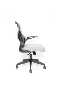 <span class=keywords><strong>Silla</strong></span> de <span class=keywords><strong>oficina</strong></span> ergonómica giratoria gris malla completa diseño minimalista <span class=keywords><strong>brazos</strong></span> abatibles con material de tela cómoda <span class=keywords><strong>silla</strong></span> de escritorio - Product Image 5