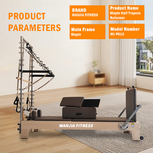 Reformer demi-trapèze en érable personnalisé de haute qualité pour la maison et la salle de sport, idéal pour le fitness et le yoga - Product Image 4