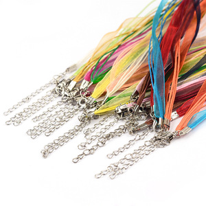 Rawmand Multi-Strand sáp Ribbon Vòng Cổ Dây <span class=keywords><strong>3</strong></span> vòng với hợp kim tôm hùm Claw móc cài chains đối với trang sức làm - Product Image 2