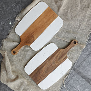 Venta caliente Acacia <span class=keywords><strong>Majan</strong></span> madera mármol tabla de cortar mango Premium duradero grueso rectángulo queso charcutería tablero cocina y regalo - Product Image 5