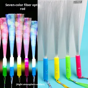 Bâton lumineux LED à fibres optiques, best-seller, avec interrupteur à bouton, 3 modes clignotants, pour fêtes et événements - Product Image 2