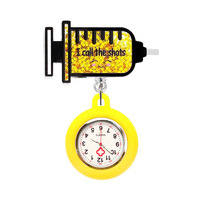 Montre de poche pour infirmière et médecin, avec mouvement à quartz Quicksand Stars, bracelet rétractable en titane, boîtier en plastique, seringue et stéthoscope