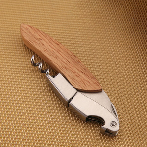 Biểu tượng tùy chỉnh mở rượu vang corkscrew với gỗ xử lý, đa chức năng kim loại bia mở chai cho món quà cưới - Product Image 6