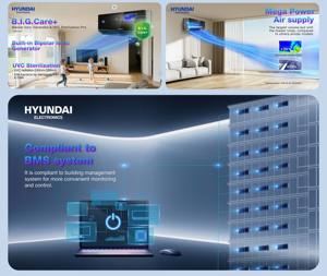 <span class=keywords><strong>Climatiseur</strong></span> split intelligent WiFi HYUNDAI personnalisable R32 18000 BTU Inverter pour usage domestique, économie d'énergie et déshumidificateur - Product Image 2