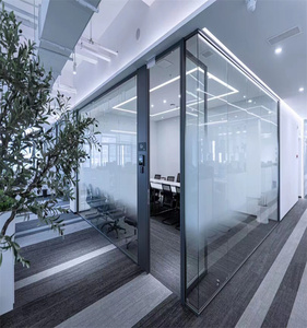 Mampara de Oficina de Vidrio Simple con Marco de Aluminio <span class=keywords><strong>Delgado</strong></span> de 26 mm para Hospitales, Escuelas y Edificios de Oficinas - Product Image 5