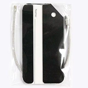 Étiquette à bagages <span class=keywords><strong>en</strong></span> cuir personnalisée de haute qualité avec boucle <span class=keywords><strong>en</strong></span> acier inoxydable, étiquette d'identification personnalisée <span class=keywords><strong>en</strong></span> alliage d'aluminium - Product Image 5