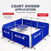 Barrière de tennis de table pliable et assemblable 1,4m*0,75m en tissu Oxford épais 210D420D avec cadre en acier galvanisé