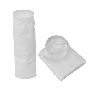 Bolsa de filtro de polvo de fieltro perforado con aguja de poliéster no tejido, bolsa de filtro de aire de poliéster para bolsa colectora de polvo
