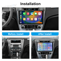 Autoradio Android à écran tactile universel de 9 pouces, lecteur DVD de voiture 2 Din, stéréo GPS sans fil Carplay 4G WIFI pour Ford Fusion 09-12