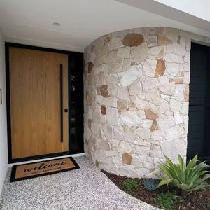 Revêtement mural extérieur en pierre naturelle, pierre bruite aléatoire, ardoise rouilleuse pour revêtement de façade intérieur et extérieur - Product Image 2