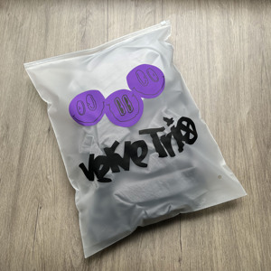 Custom Matte Frosted Plastic Zipper <b>Bags</b> Two Color Logo Printed Resealable <b>Zip</b> Lock Pouches For Wigs Cosmetic Apparel Packaging - Product Image 4