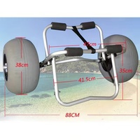 Chariot de transport pliable en aluminium pour kayak, chariot de plage portable, chariot universel pour canoë, chariot de transport réglable robuste pour bateau, accessoire de bateau