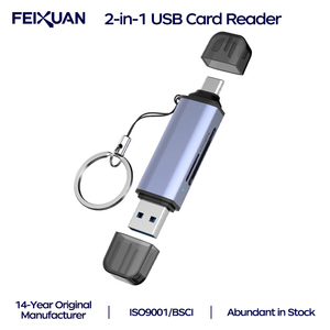 Fábrica ODM/OEM, el Mejor Lector de Tarjetas OTG 2 en 1 de Aleación de Aluminio, USB3.0 5Gbps a Adaptador USB Tipo <span class=keywords><strong>C</strong></span>, Lectores de Tarjetas <span class=keywords><strong>SD</strong></span>/TF - Product Image 1