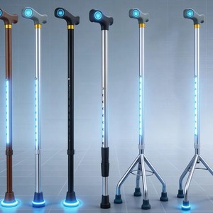 Walking Stick Stainless Steel Telescopic Height <b>Adjustable</b> Anti Slip For Elderly Disabled Support Mobility Aid - Product Image 2