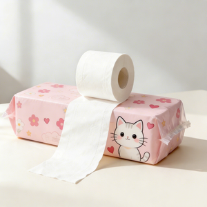 OEM ODM Best <strong>Angel</strong> Soft Embossed Virgin Wood Pulp <strong>Bath</strong> Tissue Paper Roll Dust-free Eco-friendly Flushable, 12.5gx4ply,105mmH - Product Image 1