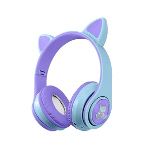 Audífonos Inalámbricos <span class=keywords><strong>con</strong></span> Cancelación <span class=keywords><strong>de</strong></span> Ruido KT-M22, Plegables, HiFi, Graves Profundos, Diadema <span class=keywords><strong>con</strong></span> Luces LED, <span class=keywords><strong>Auriculares</strong></span> <span class=keywords><strong>con</strong></span> <span class=keywords><strong>Orejas</strong></span> <span class=keywords><strong>de</strong></span> <span class=keywords><strong>Gato</strong></span> para Niñas, Regalo - Product Image 4