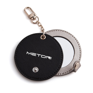 Custom Logo Black Small Round Creative Cosmetic Mirror Single Side <b>Pocket</b> Compact Mirror - Product Image 4
